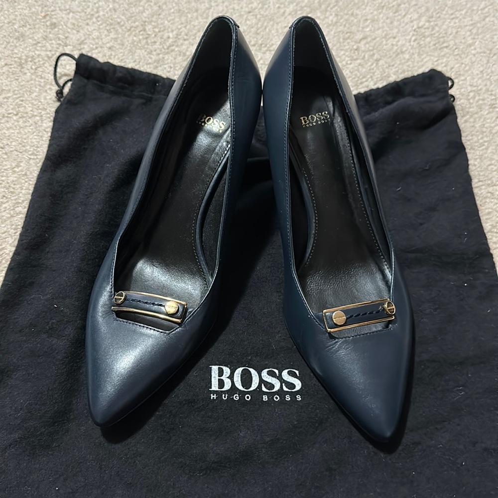 BOSS Hugo Boss Navy Heels